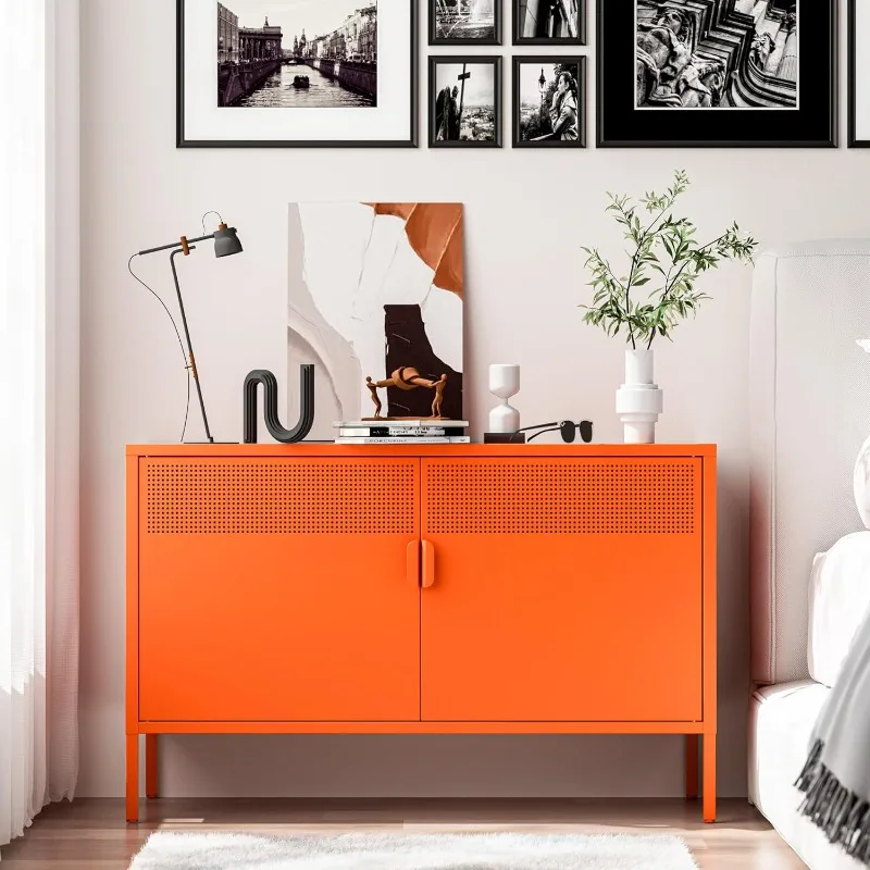 Orange Metal Storage Cabinet with 2 Doors and Adjustable Shelves Multipurpose Locker for Home Office Studio Use
Orange Metal Storage Cabinet with 2 Doors and Adjustable Shelves Multipurpose Locker for Home Office Studio Use