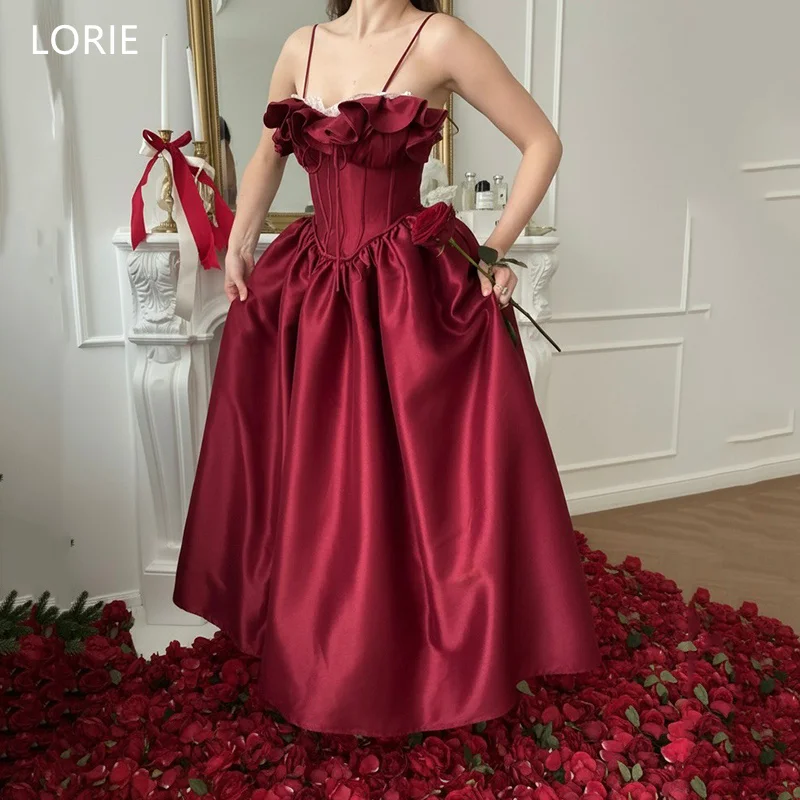LORIE Exquisite Satin Party Dresses Spaghetti Straps Tiered Evening Prom Dress Draped A-Line Prom Gown Customized
LORIE Exquisite Satin Party Dresses Spaghetti Straps Tiered Evening Prom Dress Draped A-Line Prom Gown Customized