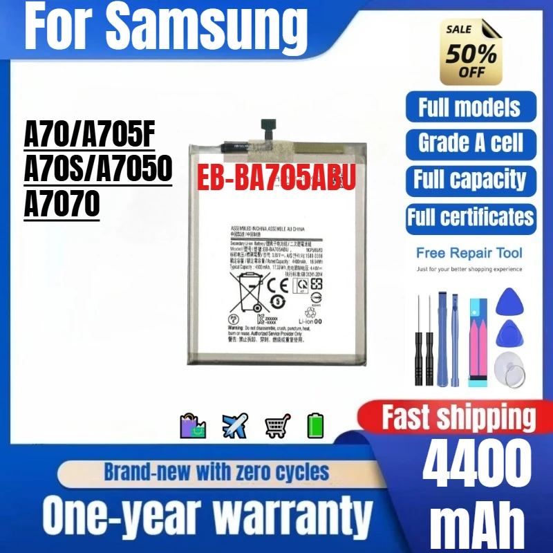 EB-BA705ABU for Samsung A70/A705F/A70S/A7050/A7070 Phone Battery High Quality High Capacity Replacement Bateria with Tools
EB-BA705ABU for Samsung A70/A705F/A70S/A7050/A7070 Phone Battery High Quality High Capacity Replacement Bateria with Tools