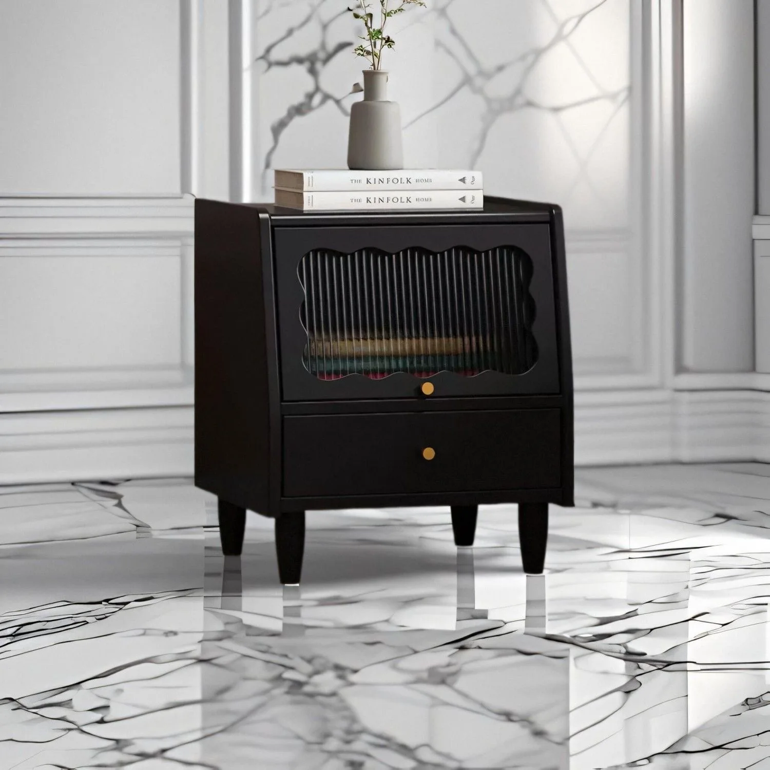 Solid wood bedside table, retro glass Nordic simple household bedroom storage cherry bedside
Solid wood bedside table, retro glass Nordic simple household bedroom storage cherry bedside