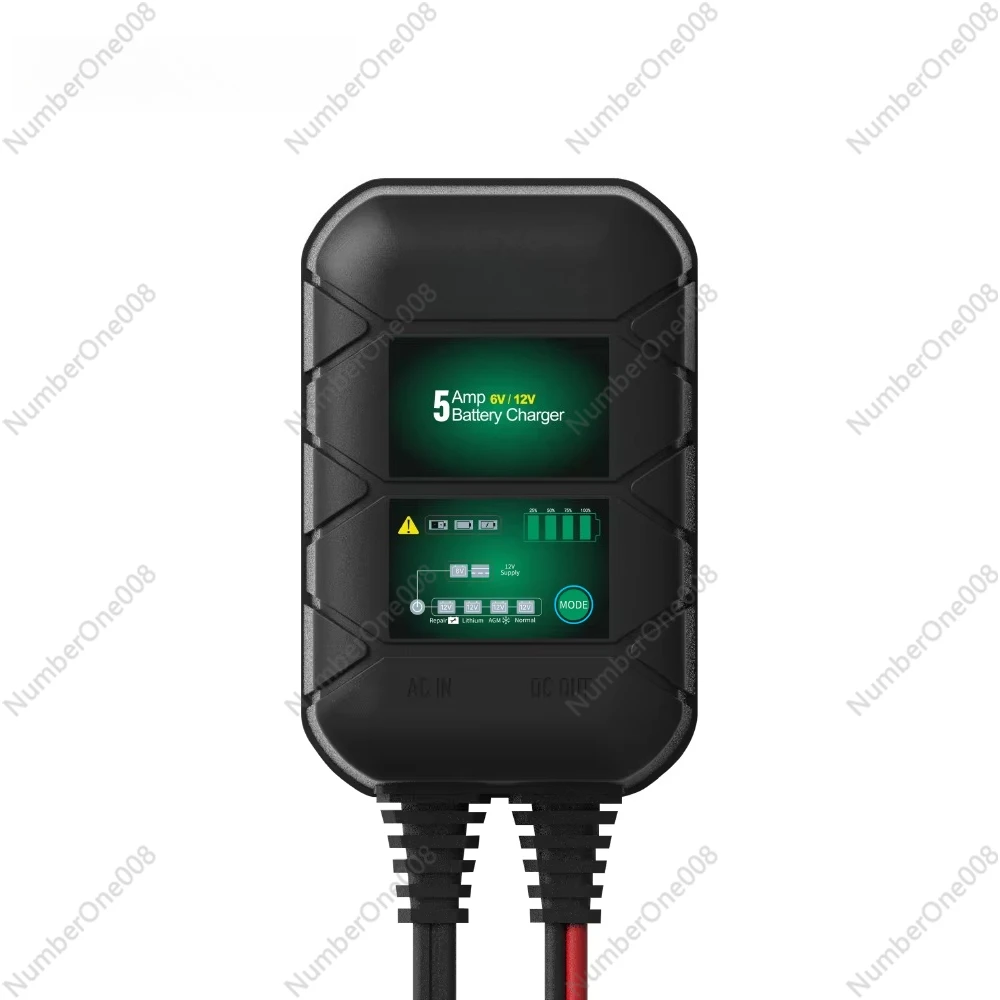 S5000 6V 12V 5A Smart 6-Stage Battery Charger Portable Waterproof for AGM Lead Acid Lithium 100-240V Input 55W Car
S5000 6V 12V 5A Smart 6-Stage Battery Charger Portable Waterproof for AGM Lead Acid Lithium 100-240V Input 55W Car