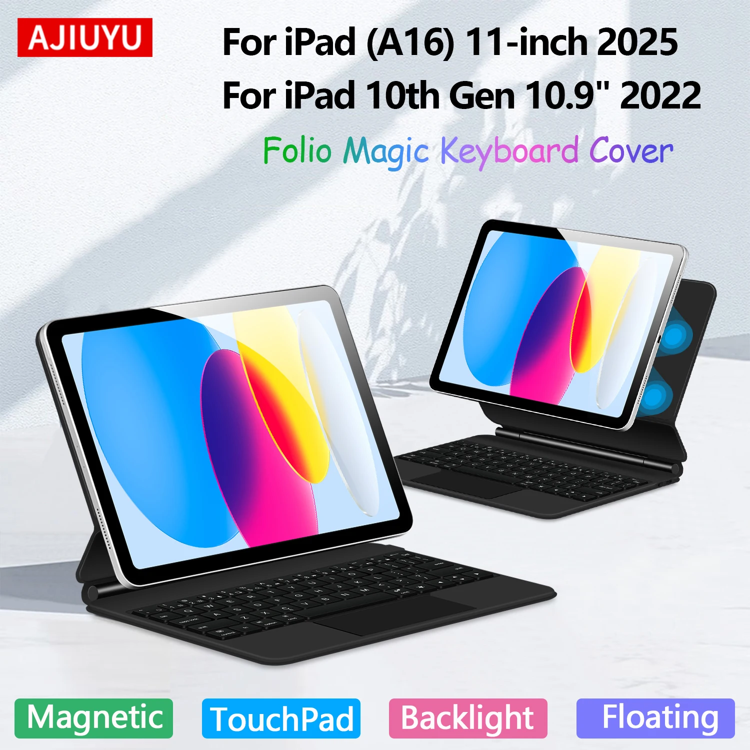 Magic Keyboard Folio for iPad (A16) 11 Inch 2025 Magnetic Smart Cover For iPad 10 10th 11th Generation TouchPad Keyboard Case
Magic Keyboard Folio for iPad (A16) 11 Inch 2025 Magnetic Smart Cover For iPad 10 10th 11th Generation TouchPad Keyboard Case