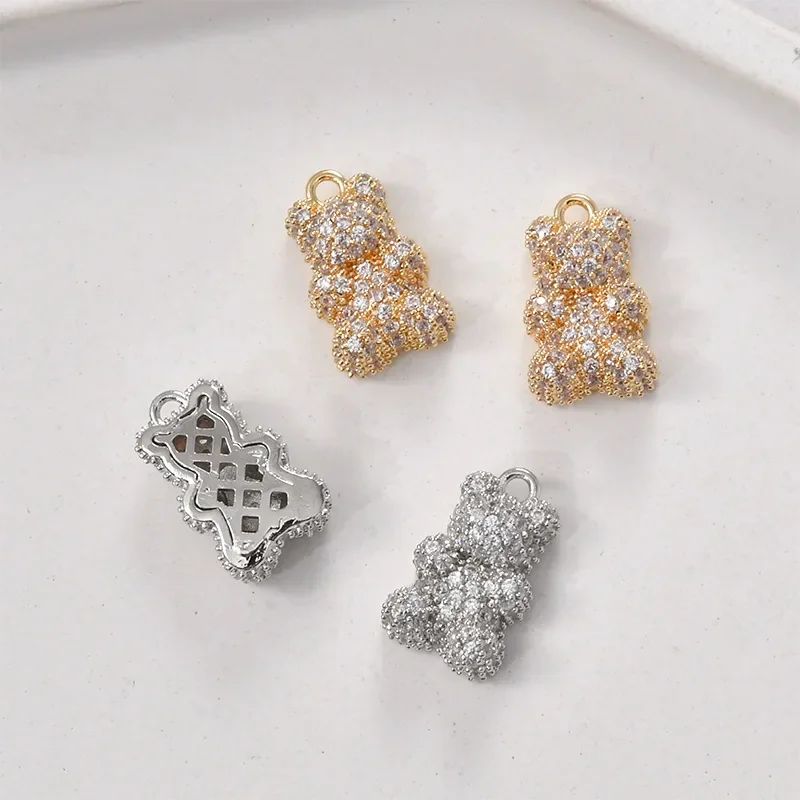 Brass Micro Pave CZ Gummy Bear Charms Pendants For Jewelry Making Gold Plated Bears Charm Diy Earrings Necklace Making Finidings
Brass Micro Pave CZ Gummy Bear Charms Pendants For Jewelry Making Gold Plated Bears Charm Diy Earrings Necklace Making Finidings