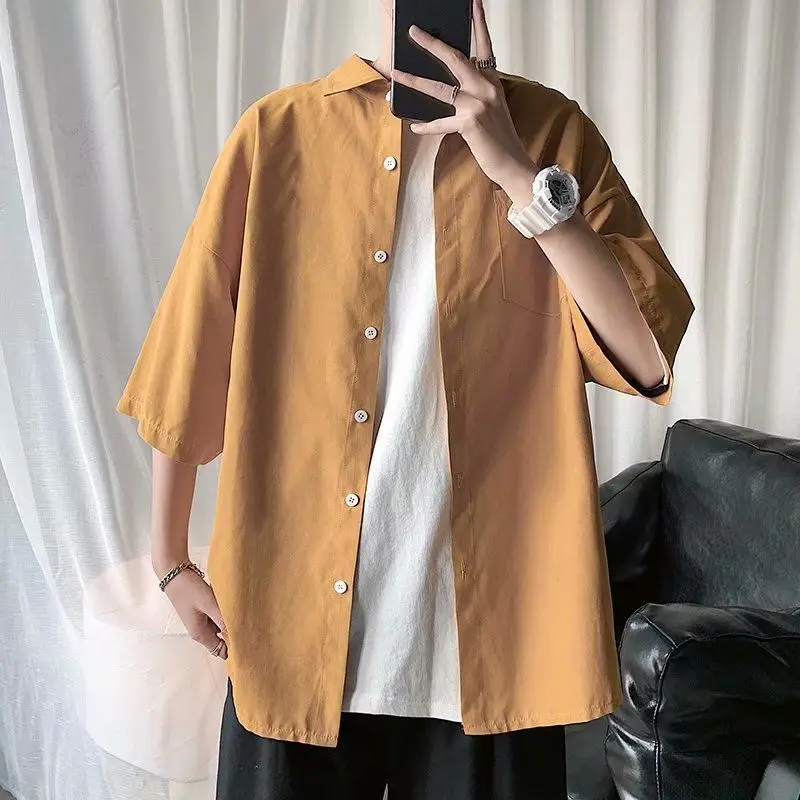 Summer Shirt for Men Short Sleeve Men Clothing Korean Trend Shirts & Blouses Mens Designer Clothes Loose Camisas De Hombre
Summer Shirt for Men Short Sleeve Men Clothing Korean Trend Shirts & Blouses Mens Designer Clothes Loose Camisas De Hombre