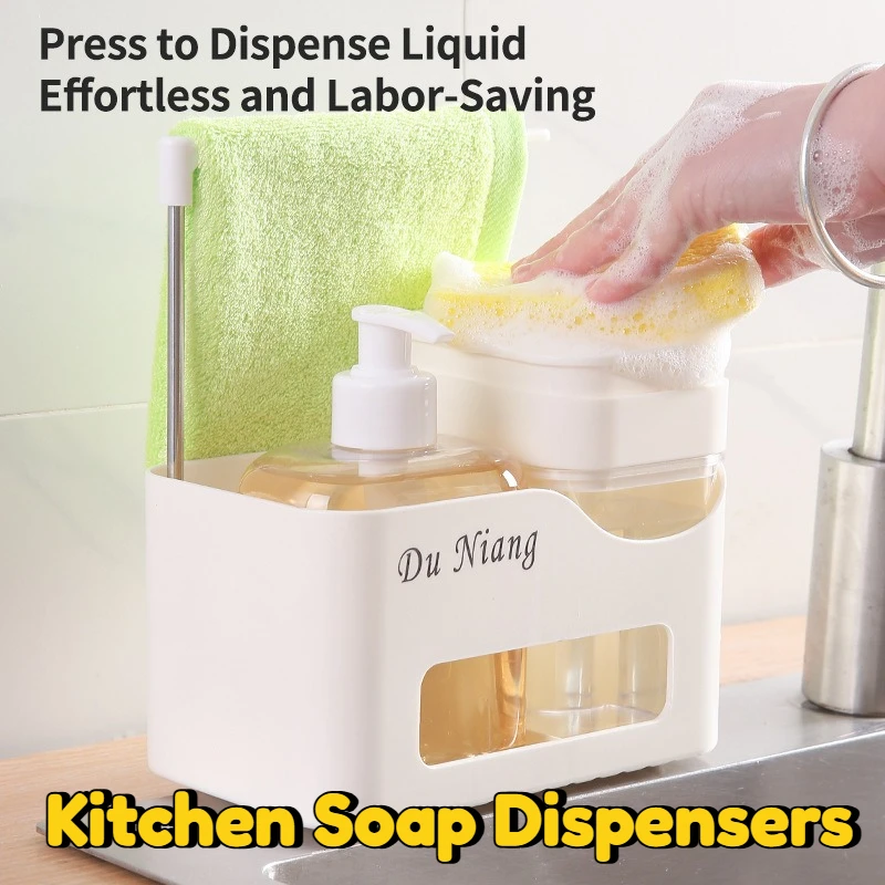 Kitchen Soap Dispensers Countertop 2 In 1 Sponge Holder Towel Rack Easy Press Liquid Output Space Saving For Kitchen Sink
Kitchen Soap Dispensers Countertop 2 In 1 Sponge Holder Towel Rack Easy Press Liquid Output Space Saving For Kitchen Sink