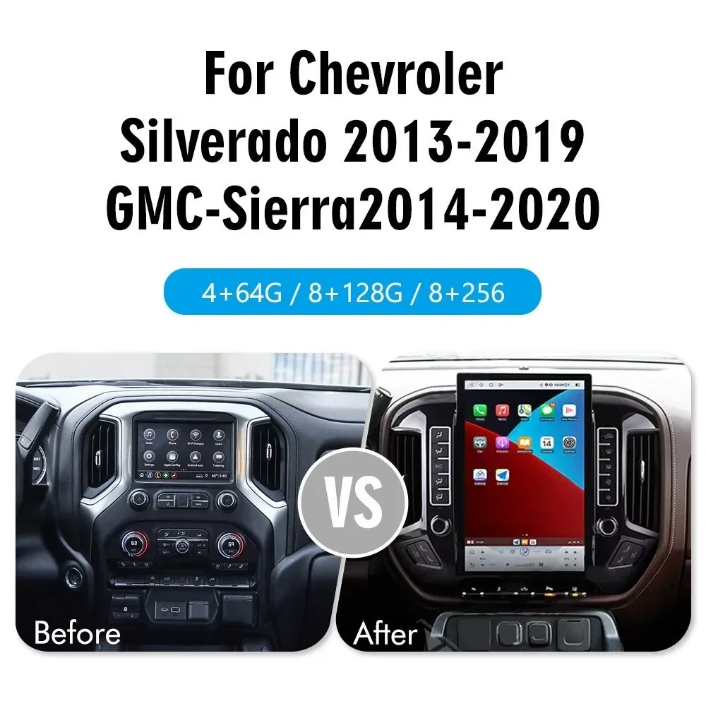14.5 " Andriod 13 Navi Screen For GMC Sierra 2014-2020 Chevroler Silverado 2013-2019 Carplay Car Radio Auto Stereo DSP Head Unit
14.5 " Andriod 13 Navi Screen For GMC Sierra 2014-2020 Chevroler Silverado 2013-2019 Carplay Car Radio Auto Stereo DSP Head Unit
