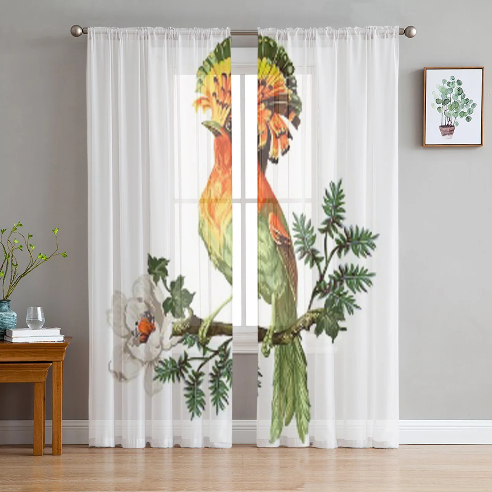 Bird And Exotic Flowers Sheer Curtains For Bedroom Living Room Tulle Curtains For Kitchen Window Voile Curtains
Bird And Exotic Flowers Sheer Curtains For Bedroom Living Room Tulle Curtains For Kitchen Window Voile Curtains