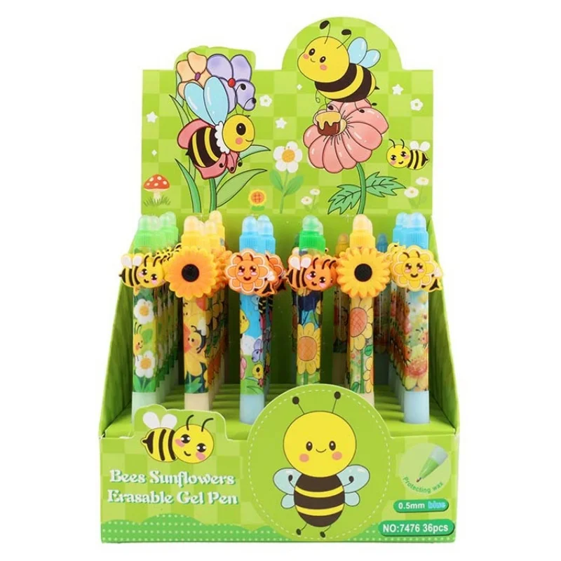 36pcs/lot Kawaii Flower Bee Erasable Gel Pen Cute 0.5mm Blue Ink Signature Pens Promotional Gift Office School Supplies
36pcs/lot Kawaii Flower Bee Erasable Gel Pen Cute 0.5mm Blue Ink Signature Pens Promotional Gift Office School Supplies