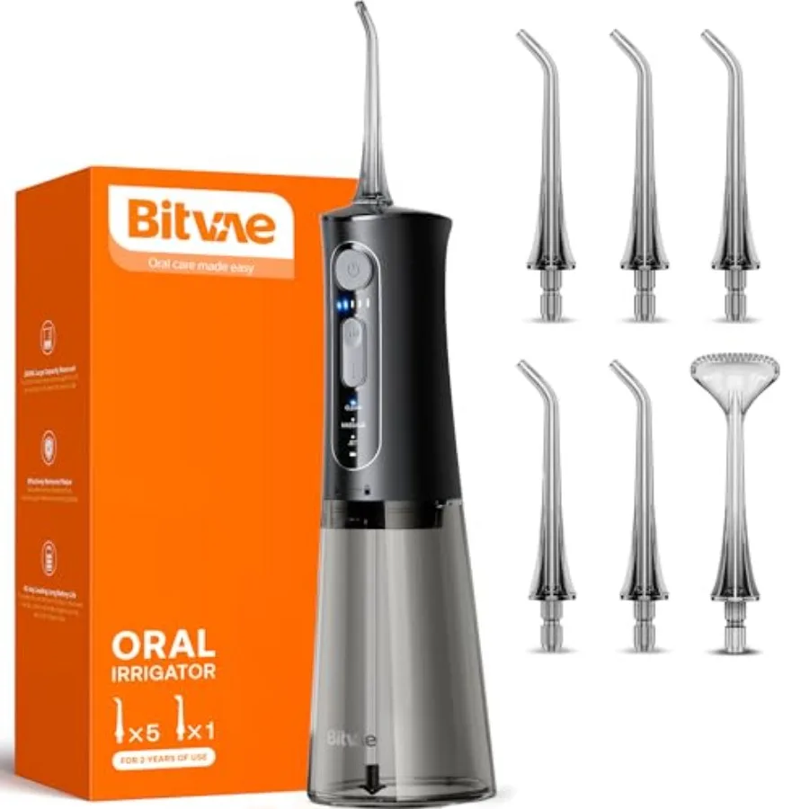 Water Dental Flosser for Teeth, Cordless Water Teeth Cleaner Picks, 3 Modes 5 Intensities, IPX7 Waterproof, Rechargeable Water
Water Dental Flosser for Teeth, Cordless Water Teeth Cleaner Picks, 3 Modes 5 Intensities, IPX7 Waterproof, Rechargeable Water