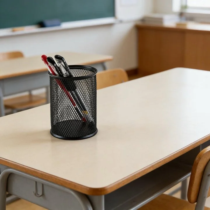 Черный стальной сетчатый цилиндрический стакан для ручек и карандашей, держатель для ластиков, настольный офисный органайзер для канцелярских принадлежностей
Черный стальной сетчатый цилиндрический стакан для ручек и карандашей, держатель для ластиков, настольный офисный органайзер для канцелярских принадлежностей