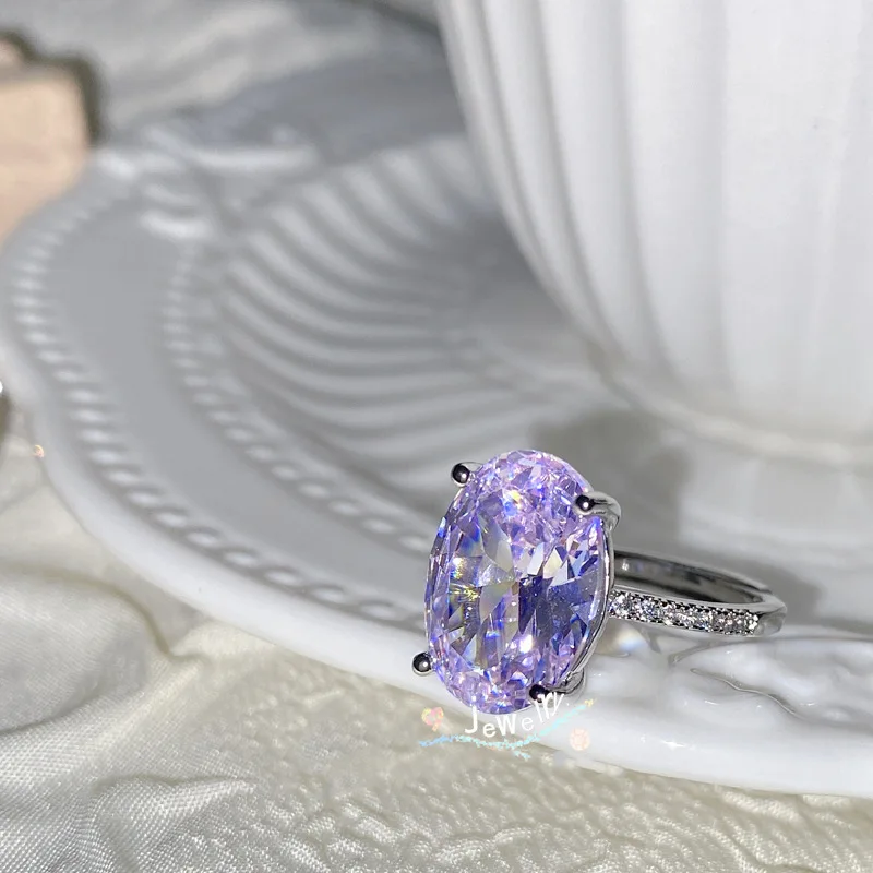Ice Flower Light Purple Zircon New Simple Elegant Open Ring for Women
Ice Flower Light Purple Zircon New Simple Elegant Open Ring for Women