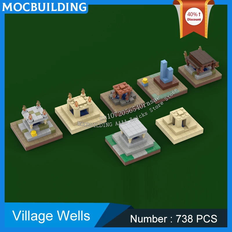MOC Building Blocks Classic Game Series Scene Village Wells Model Creative Micro Architecture Toys Assemble Bricks Holiday Gifts
MOC Building Blocks Classic Game Series Scene Village Wells Model Creative Micro Architecture Toys Assemble Bricks Holiday Gifts