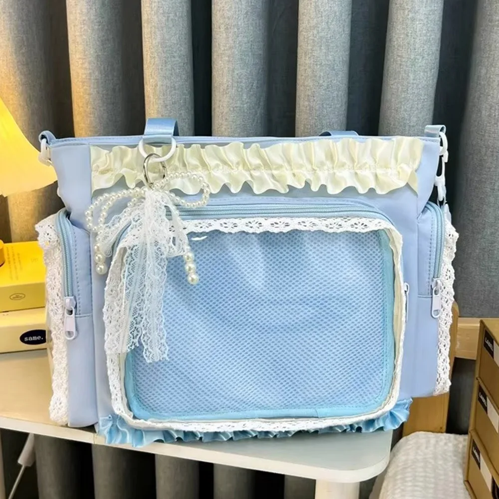 Cute Y2K Japanese Ita Bag Transparent Large Capacity Crossbody Bag Tote Handbag Women
Cute Y2K Japanese Ita Bag Transparent Large Capacity Crossbody Bag Tote Handbag Women