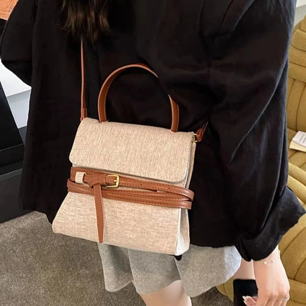 Fashion Large Capacity Lady Flap Handbag Vintage Cloth Strap Shoulder Bag Korean Style Niche Design Retro Bucket Bag Outdoor
Fashion Large Capacity Lady Flap Handbag Vintage Cloth Strap Shoulder Bag Korean Style Niche Design Retro Bucket Bag Outdoor