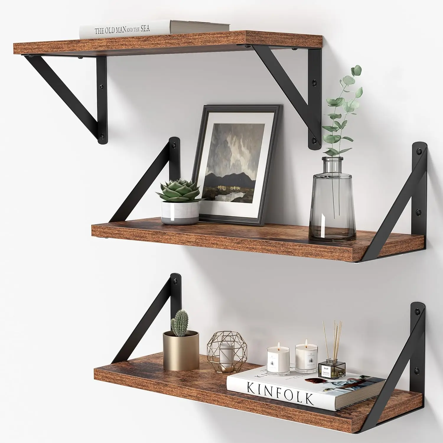 Floating Shelves for Wall, 16 Inch Long Wood Floating Shelves Set of 3, Wall Mounted Hanging Shelf for Bathroom Bedroom
Floating Shelves for Wall, 16 Inch Long Wood Floating Shelves Set of 3, Wall Mounted Hanging Shelf for Bathroom Bedroom