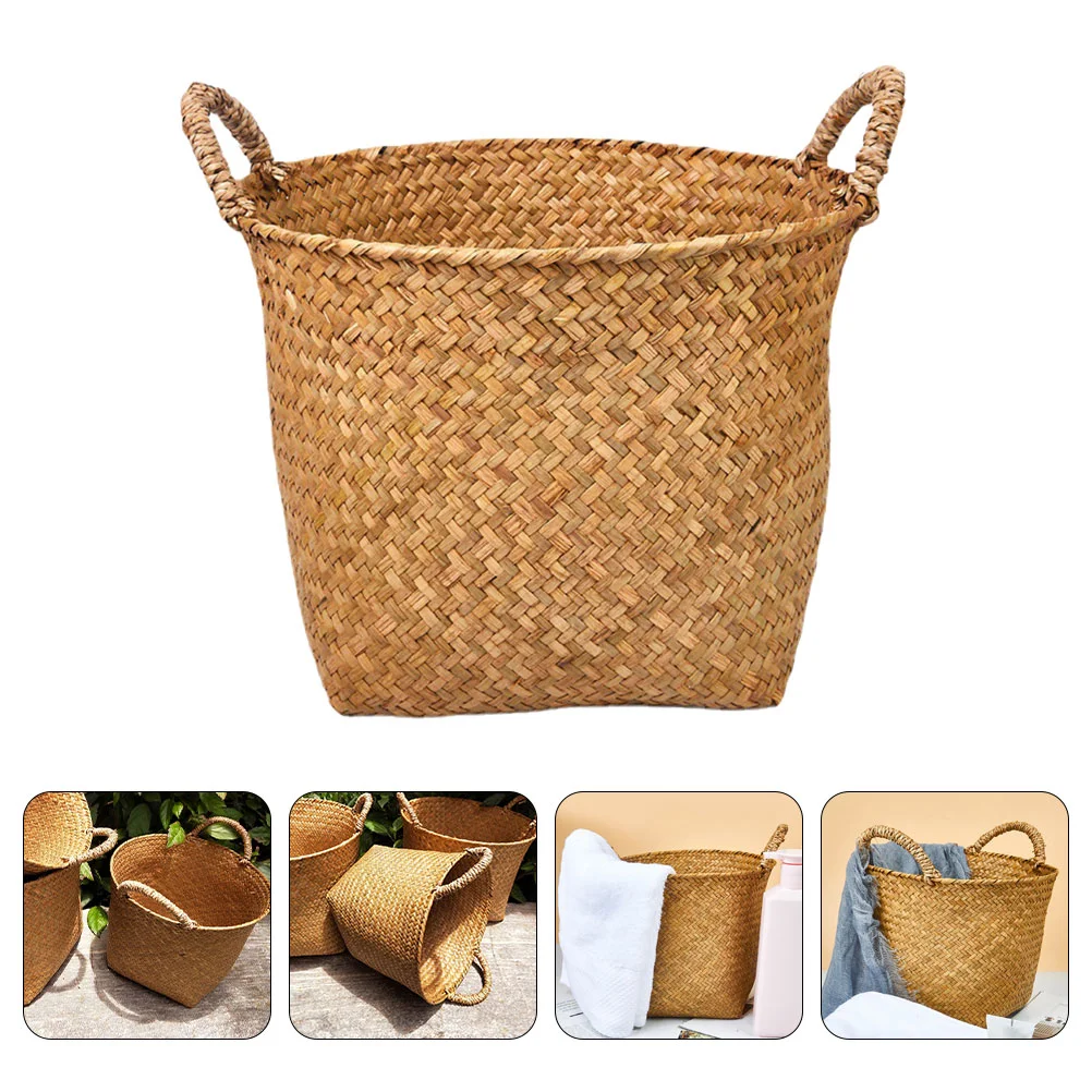 Rattan Laundry Basket Baskets Clothes Woven Storage Organizer Seaweed Makeup Organizing
Rattan Laundry Basket Baskets Clothes Woven Storage Organizer Seaweed Makeup Organizing