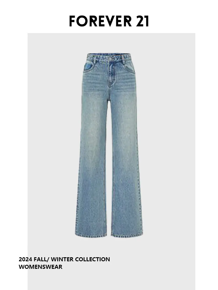 Fashionable Washed Mid-Waist Wide Leg Jeans Women's Casual Style Forever 21 Winter New Arrival plus Size Pear Shape Fit
Fashionable Washed Mid-Waist Wide Leg Jeans Women's Casual Style Forever 21 Winter New Arrival plus Size Pear Shape Fit