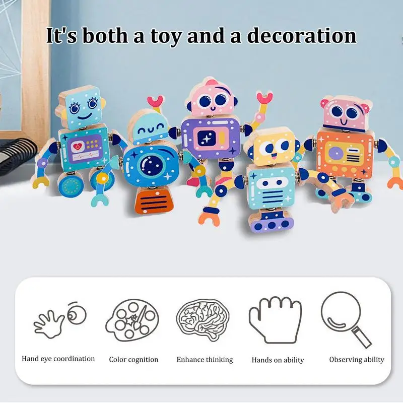 Robot Kit 4X Building Block Assembly Wooden Creative Game Robot Construction Set For Age 12 Months Kids Educational Blocks Stem
Robot Kit 4X Building Block Assembly Wooden Creative Game Robot Construction Set For Age 12 Months Kids Educational Blocks Stem
