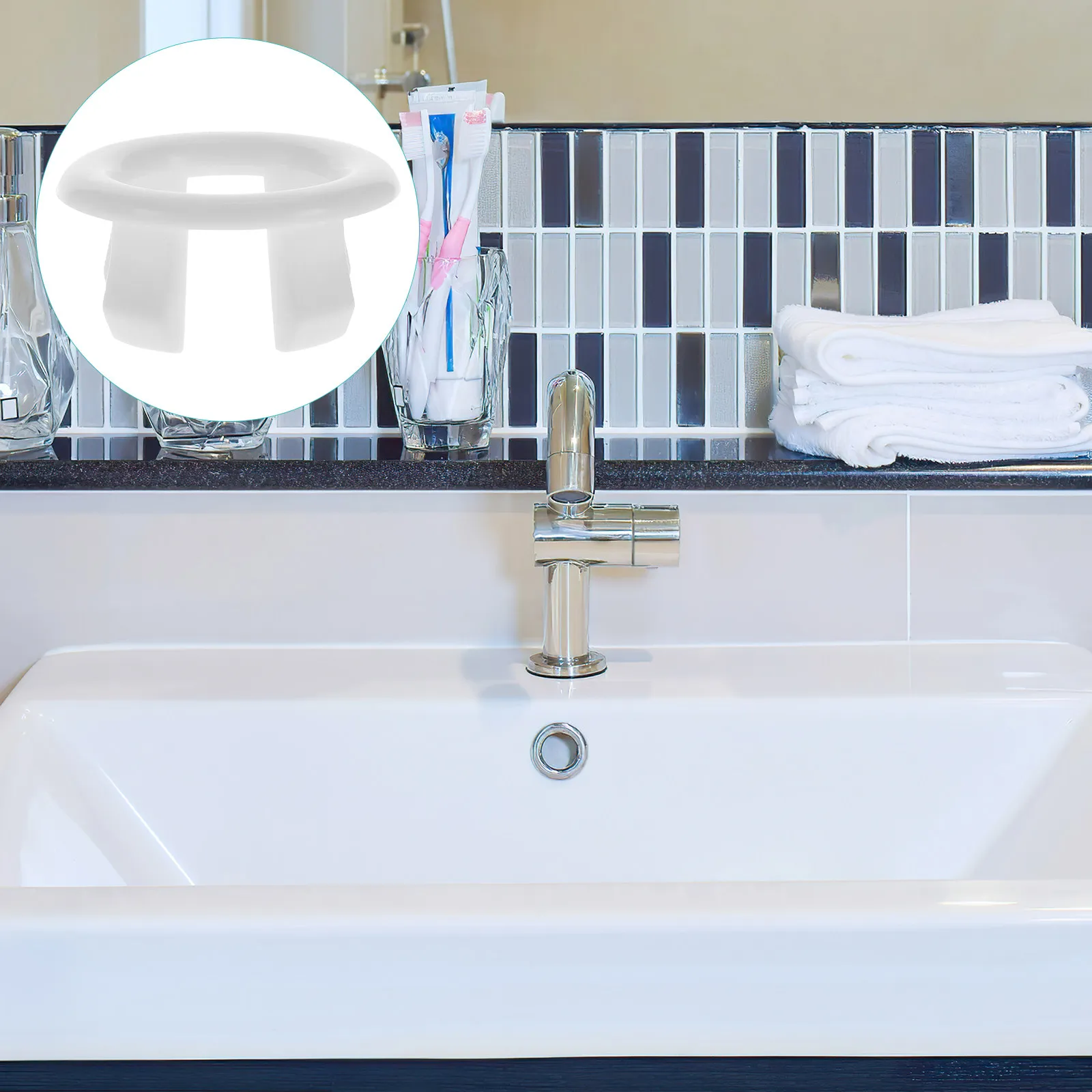50Pcs Sink Overflow Ring Smooth Polished Round Drain Cover for Bathroom Kitchen Basin No Assembly Required Easy Install Ceramic
50Pcs Sink Overflow Ring Smooth Polished Round Drain Cover for Bathroom Kitchen Basin No Assembly Required Easy Install Ceramic