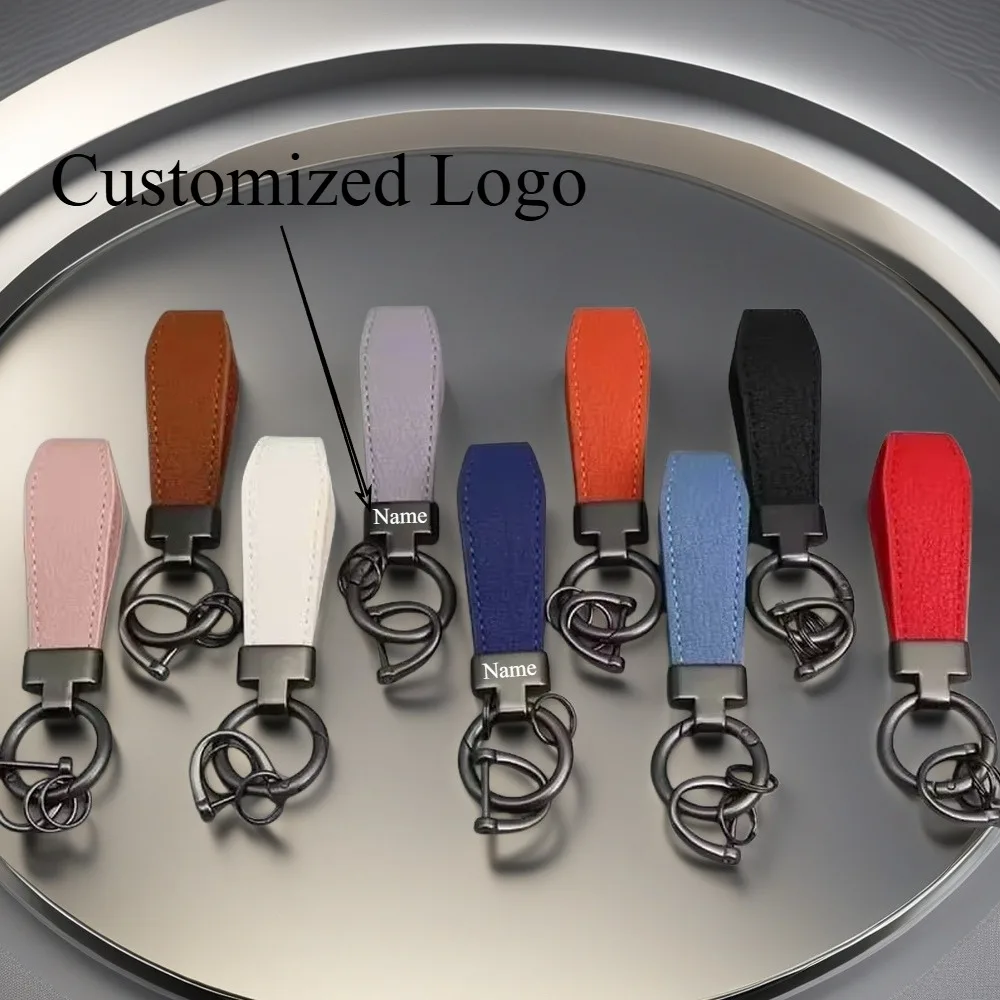 Custom Logo Name Keychain Gift Plaid Colors Women Men Keyring Black Buckle Car Moto Key Chain Ring Luxury Genuine Leather
Custom Logo Name Keychain Gift Plaid Colors Women Men Keyring Black Buckle Car Moto Key Chain Ring Luxury Genuine Leather