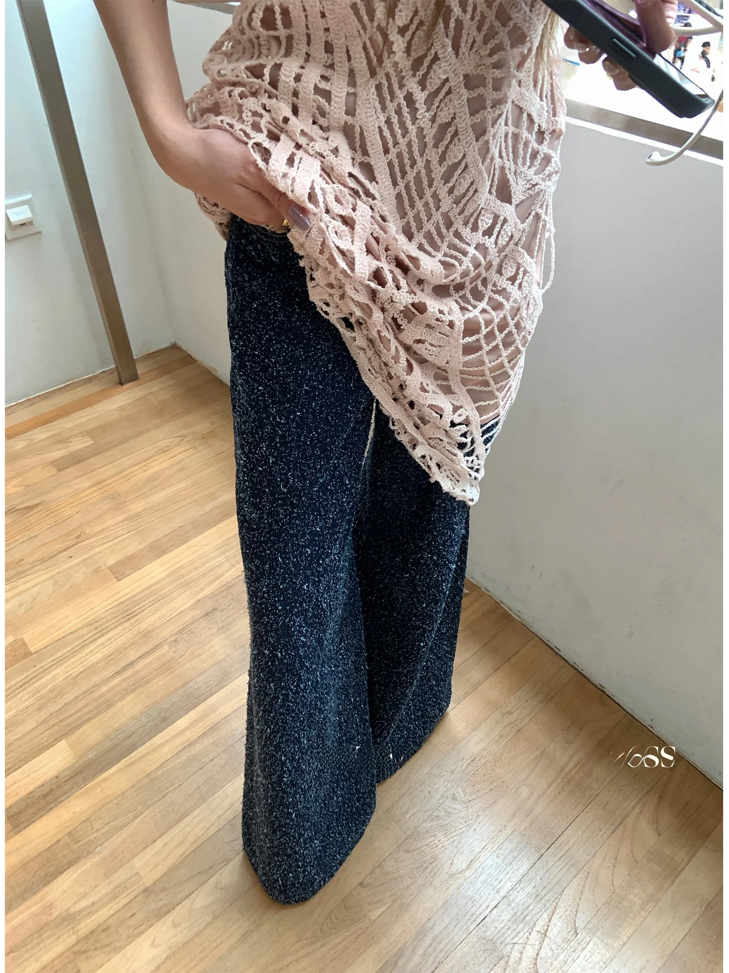 High Waist Galaxy Dot Texture Wide Leg Jeans Art Exhibition Spring Collection SONG WEN French Style Fleece Processed Cotton
High Waist Galaxy Dot Texture Wide Leg Jeans Art Exhibition Spring Collection SONG WEN French Style Fleece Processed Cotton