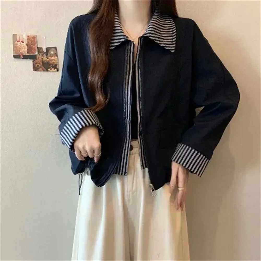 Поддельные куртки с длинными рукавами кофейного цвета для женщин на весну и осень, большие размеры XXXL, корейская шикарная короткая куртка, женская верхняя одежда
Поддельные куртки с длинными рукавами кофейного цвета для женщин на весну и осень, большие размеры XXXL, корейская шикарная короткая куртка, женская верхняя одежда