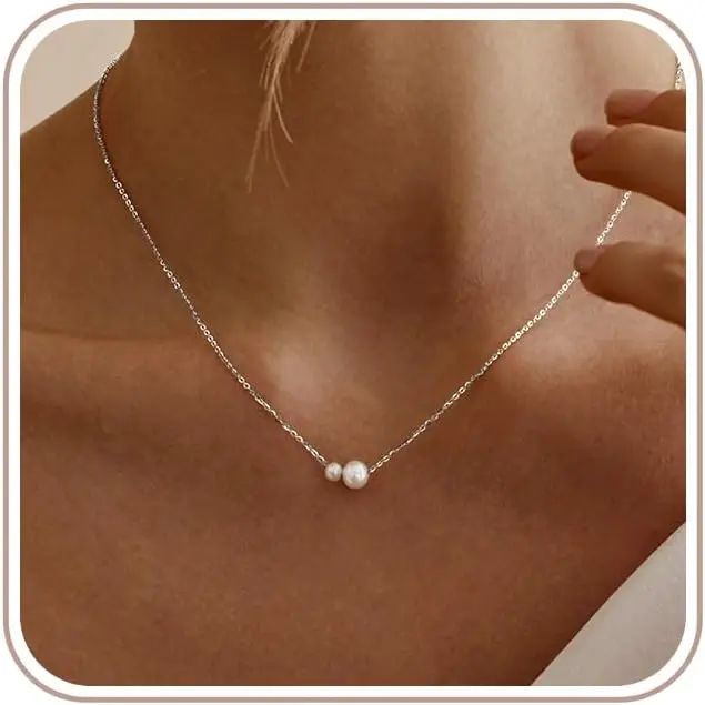 Pearl Drop Necklace Simple Gold Plated Gift for Mother Birthday Wedding
Pearl Drop Necklace Simple Gold Plated Gift for Mother Birthday Wedding