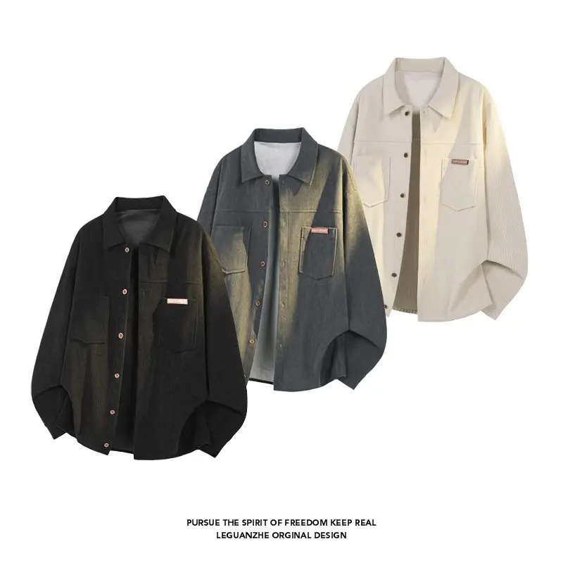 Spring 2026 Large Size White Background Corduroy Long Sleeve Shirt Hong Kong Style Casual Fit Men's Fashion Cotton Blend Shirt
Spring 2026 Large Size White Background Corduroy Long Sleeve Shirt Hong Kong Style Casual Fit Men's Fashion Cotton Blend Shirt
