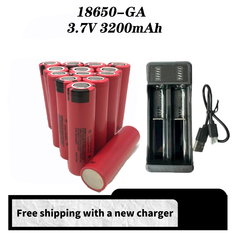 18650 battery100% original high discharge 3.7V 3500mAh NCR18650GA rechargeable batteries flashlight flat top Free shipping
18650 battery100% original high discharge 3.7V 3500mAh NCR18650GA rechargeable batteries flashlight flat top Free shipping
