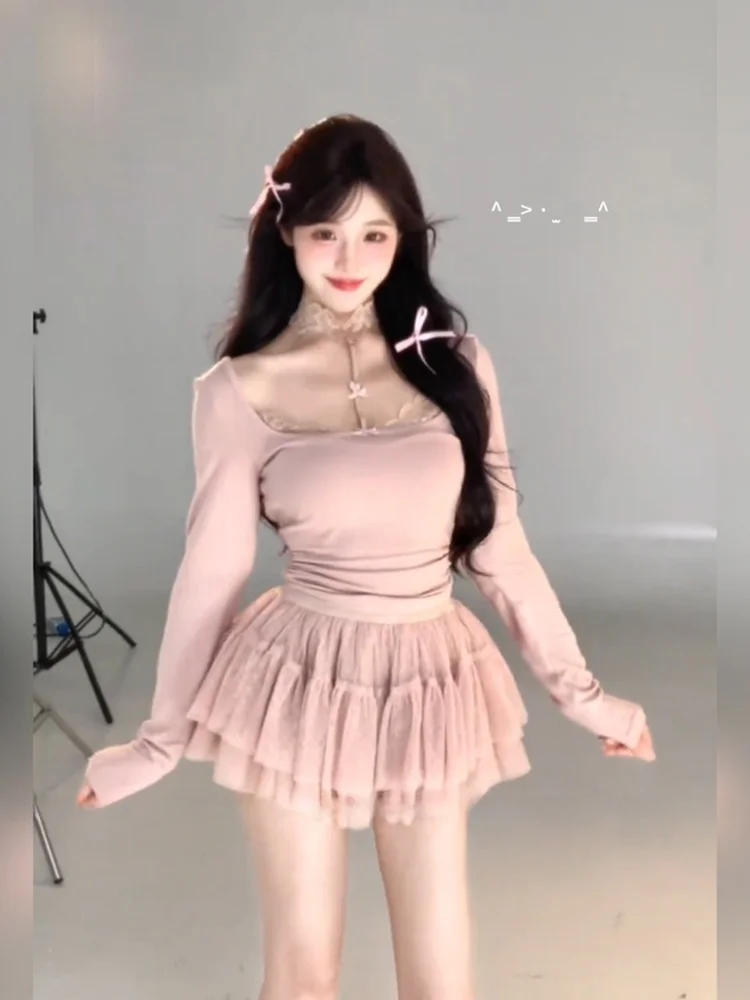 Комплект XZY: розовая юбка-пачка с высокой талией и топ с квадратным вырезом, в стиле «Sweet and Spicy Girl», для женщин, больших размеров
Комплект XZY: розовая юбка-пачка с высокой талией и топ с квадратным вырезом, в стиле «Sweet and Spicy Girl», для женщин, больших размеров