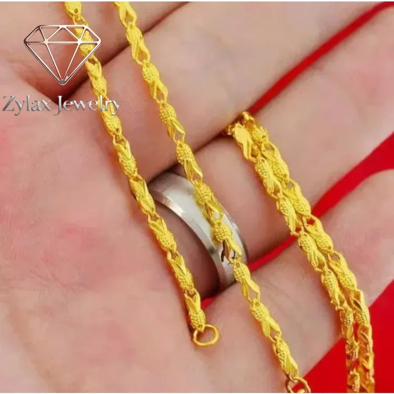 Zylax Jewelry Luxury 24K 9999 Pure Gold real gold Women's Small Fish Necklace Clavicle Chain
Zylax Jewelry Luxury 24K 9999 Pure Gold real gold Women's Small Fish Necklace Clavicle Chain