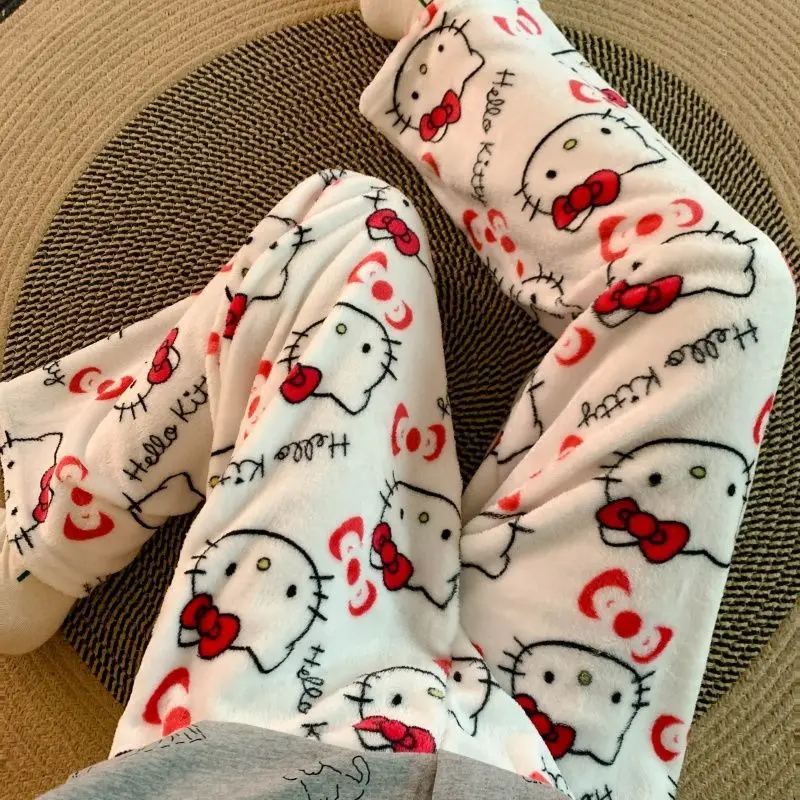 Sanrio Hello Kitty Women's Pajama Pants Kawaii Cartoon Winter Sleeping Pant Flannel Sleepwear Trousers Casual Warm Homewear New
Sanrio Hello Kitty Women's Pajama Pants Kawaii Cartoon Winter Sleeping Pant Flannel Sleepwear Trousers Casual Warm Homewear New