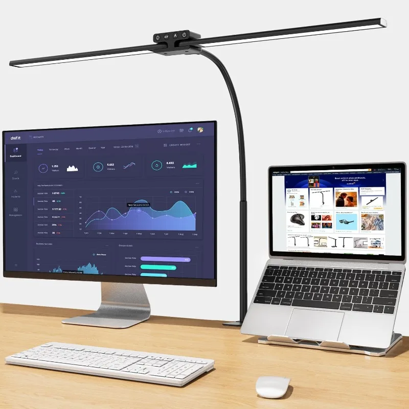 Desk Lamp,24W Led Desk Lamps with Clamp,Double Head Desk Light for Home Office, Architect Desktop Lamp Eye Care Workb
Desk Lamp,24W Led Desk Lamps with Clamp,Double Head Desk Light for Home Office, Architect Desktop Lamp Eye Care Workb