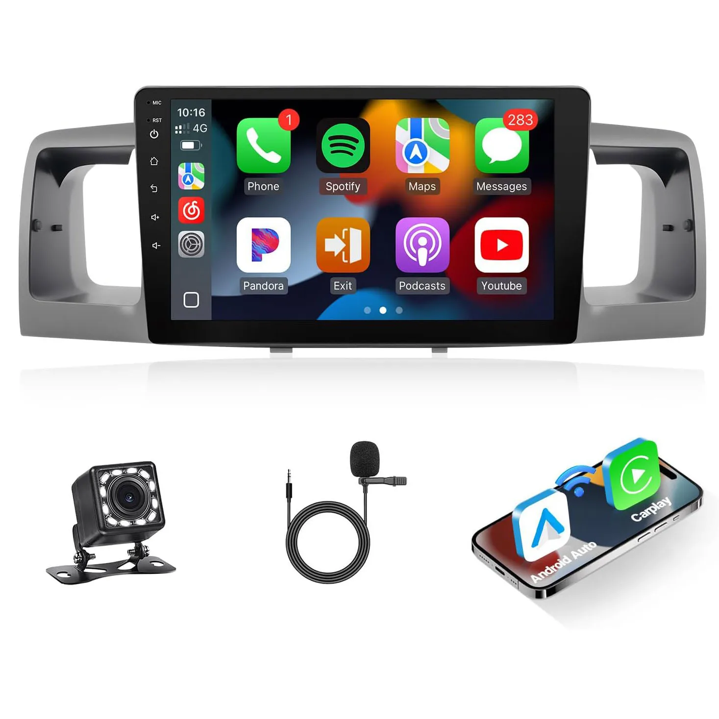 Fast Boot Linux Car Radio for Toyota Corolla 2003 2004 2005 2006 2007 2008, 9" IPS Touchscreen for Corolla Radio with Wireless C
Fast Boot Linux Car Radio for Toyota Corolla 2003 2004 2005 2006 2007 2008, 9" IPS Touchscreen for Corolla Radio with Wireless C