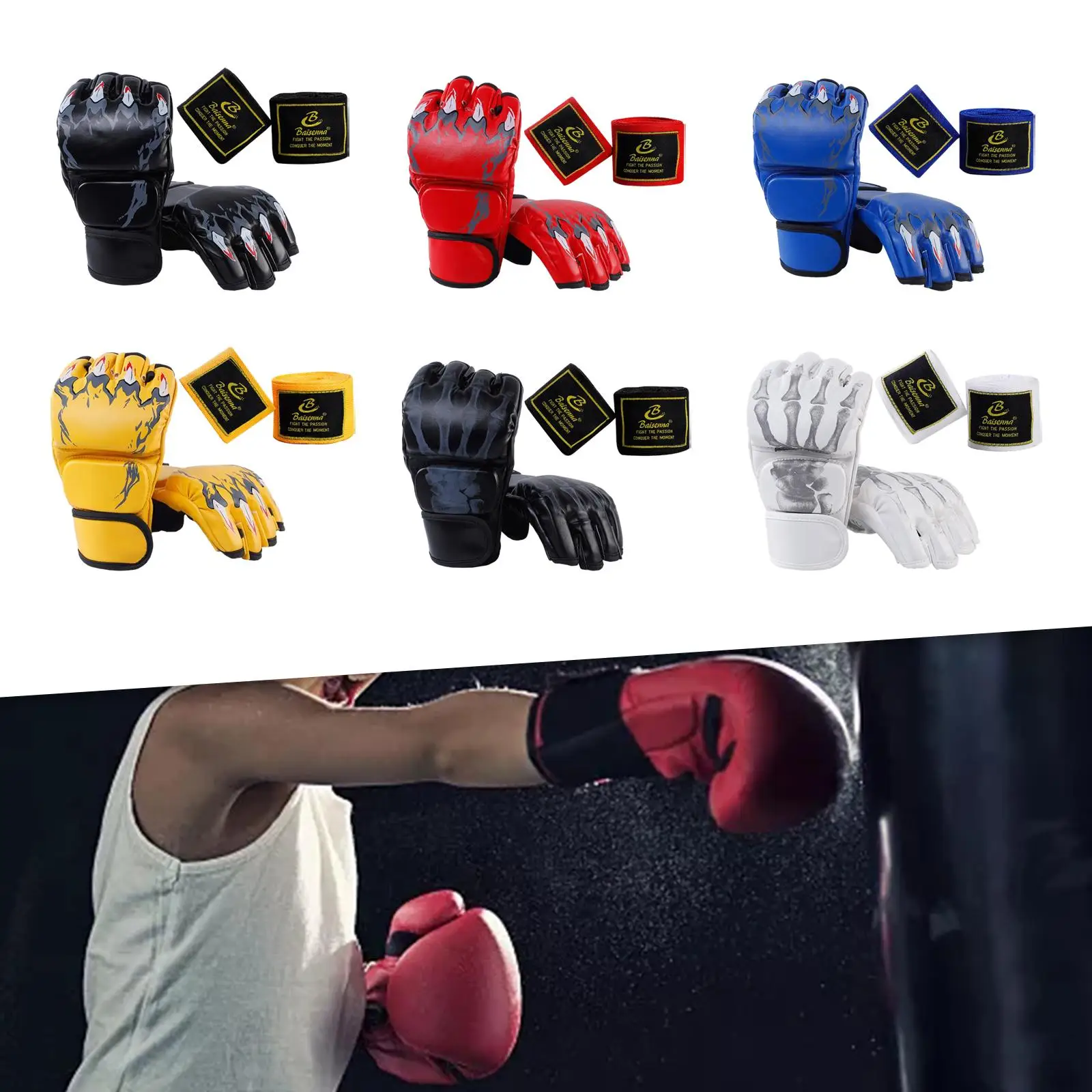 Half boxing gloves, sparring gloves, boxing fighting gloves, MMA gloves for
Half boxing gloves, sparring gloves, boxing fighting gloves, MMA gloves for