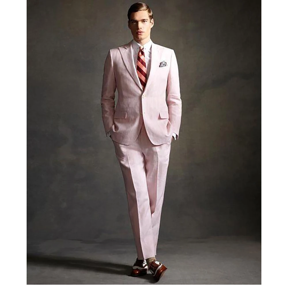 Tender Pink Single Breasted Button Men Suit Two Pieces(Jacket+Pants) Lapel Outfits Chic Casual Party Prom Wedding Set
Tender Pink Single Breasted Button Men Suit Two Pieces(Jacket+Pants) Lapel Outfits Chic Casual Party Prom Wedding Set