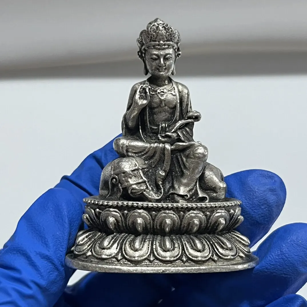 Retro white bronze mini Samantabhadra Bodhisattva Buddha statue desktop decoration enshrined deity statue handicraft
Retro white bronze mini Samantabhadra Bodhisattva Buddha statue desktop decoration enshrined deity statue handicraft