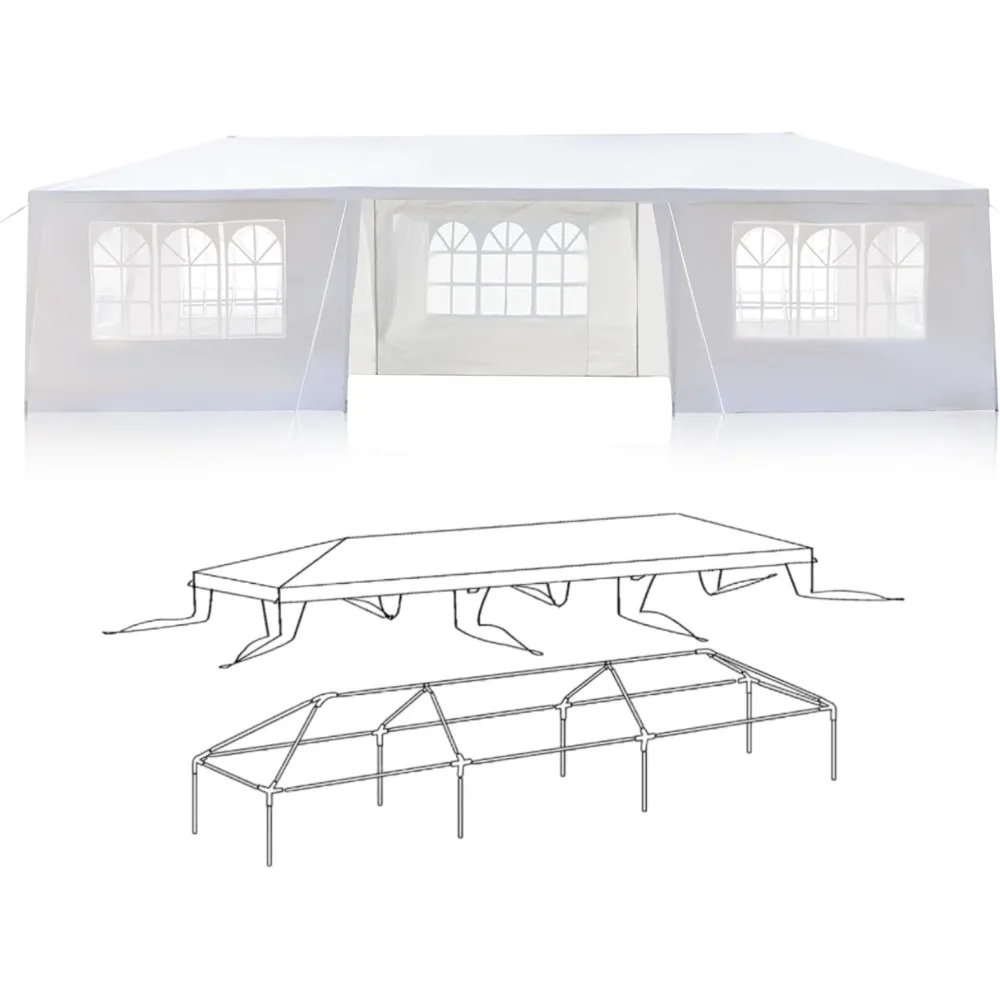 10X30FT Canopy Tent, Outdoor Tents for Parties, Large Party Tent with 7 Removable Sidewalls for Wedding, Events, Birthday, Backy
10X30FT Canopy Tent, Outdoor Tents for Parties, Large Party Tent with 7 Removable Sidewalls for Wedding, Events, Birthday, Backy