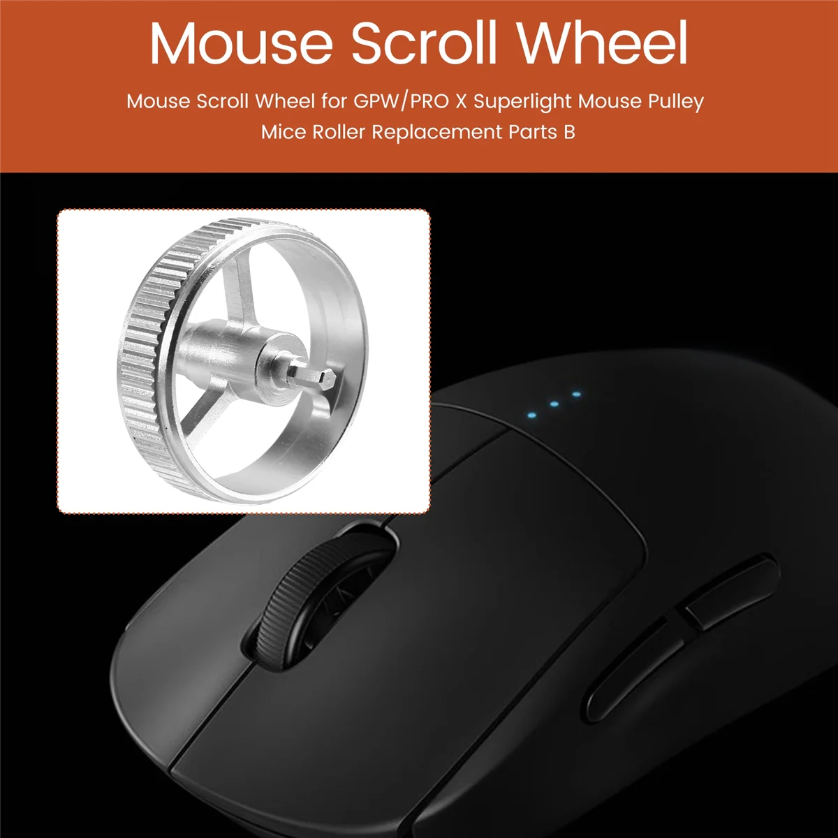 Колесо прокрутки мыши CMB-pMouse для Logitech GPW/PRO X, сверхлегкий шкив для мыши, запасные части для ролика мыши
Колесо прокрутки мыши CMB-pMouse для Logitech GPW/PRO X, сверхлегкий шкив для мыши, запасные части для ролика мыши