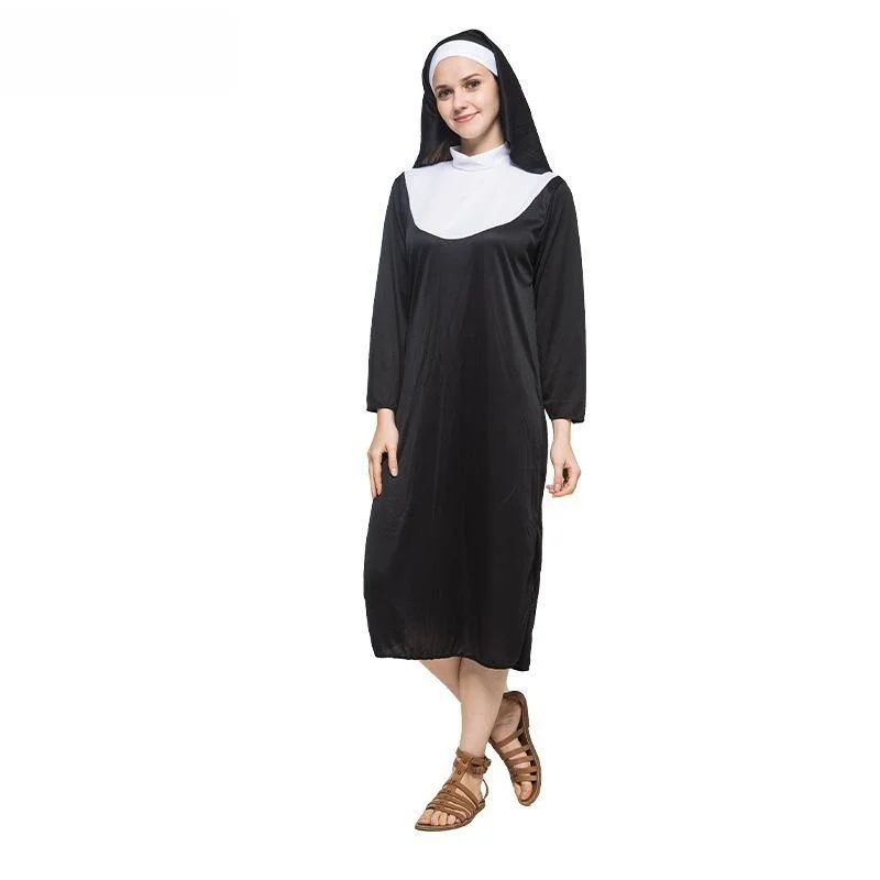 Adult loween Costume Women's Priest Robe Cosplay Clergyman Godfather Suit Nun Set Ethnic Stage Costume Women's Faion
Adult loween Costume Women's Priest Robe Cosplay Clergyman Godfather Suit Nun Set Ethnic Stage Costume Women's Faion