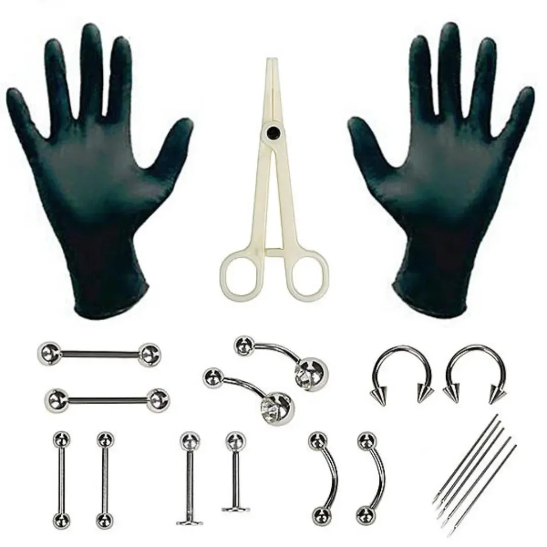 1 Set Disposable Professional Body Piercing Tool Kit Piercing Needle Clamp Tools Ear Tragus Nose Eyebrow Navel Piercings 316
1 Set Disposable Professional Body Piercing Tool Kit Piercing Needle Clamp Tools Ear Tragus Nose Eyebrow Navel Piercings 316