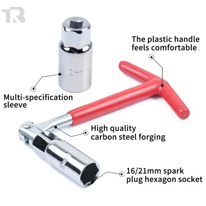 T-Handle Wrench Car Tool A03F-Socket Wrench Spark Plug Removal Tool 16Mm/18Mm/21Mm Kit For Motorcycle Repairin
T-Handle Wrench Car Tool A03F-Socket Wrench Spark Plug Removal Tool 16Mm/18Mm/21Mm Kit For Motorcycle Repairin