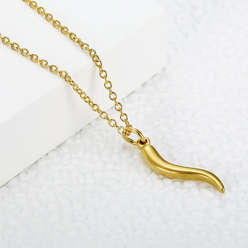 European and American Minimalist Fashion I Design Personalized Chili Pendant Women's Collarbone Stainless Steel Necklace Chain
European and American Minimalist Fashion I Design Personalized Chili Pendant Women's Collarbone Stainless Steel Necklace Chain