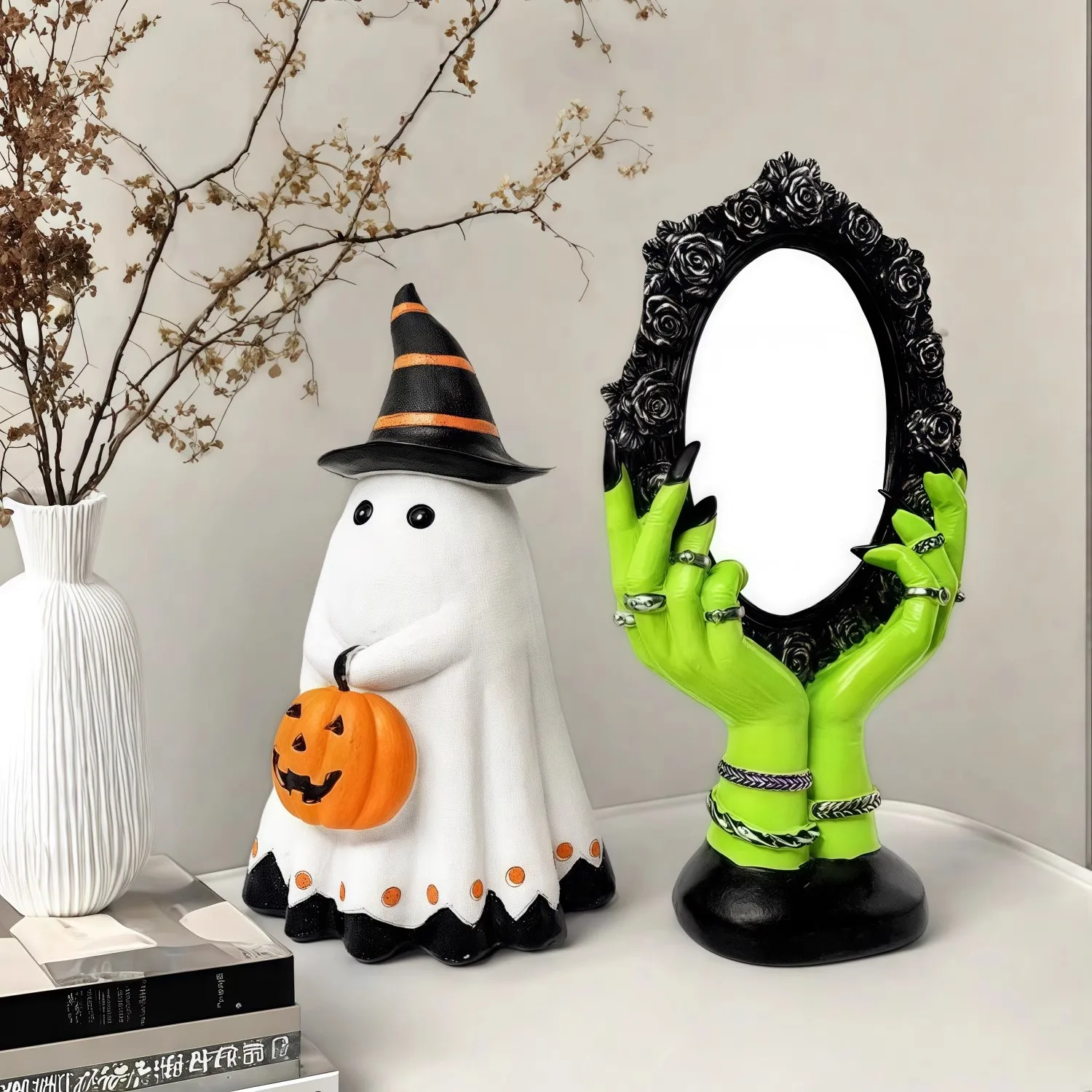 Creative Ghost Halloween Party Decoration Atmosphere Funny Cross border Magic Mirror Ghost Festival Decoration Home Desktop Deco 
Creative Ghost Halloween Party Decoration Atmosphere Funny Cross border Magic Mirror Ghost Festival Decoration Home Desktop Deco