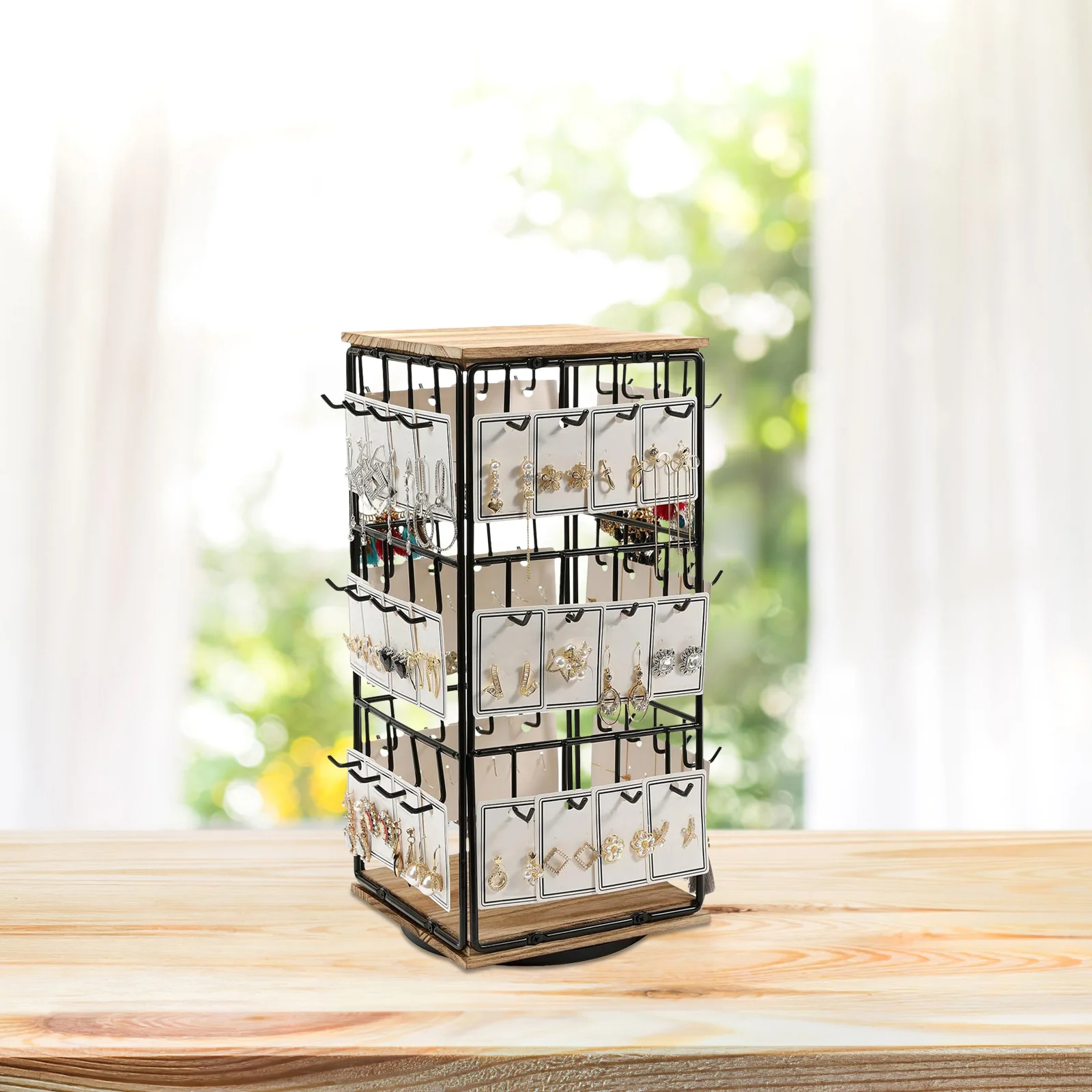 1pcs Jewelry Display Earrings Organizer Wooden Earring Display Stands For Selling Holder Rotating Rack Bracelet Stud Storage
1pcs Jewelry Display Earrings Organizer Wooden Earring Display Stands For Selling Holder Rotating Rack Bracelet Stud Storage