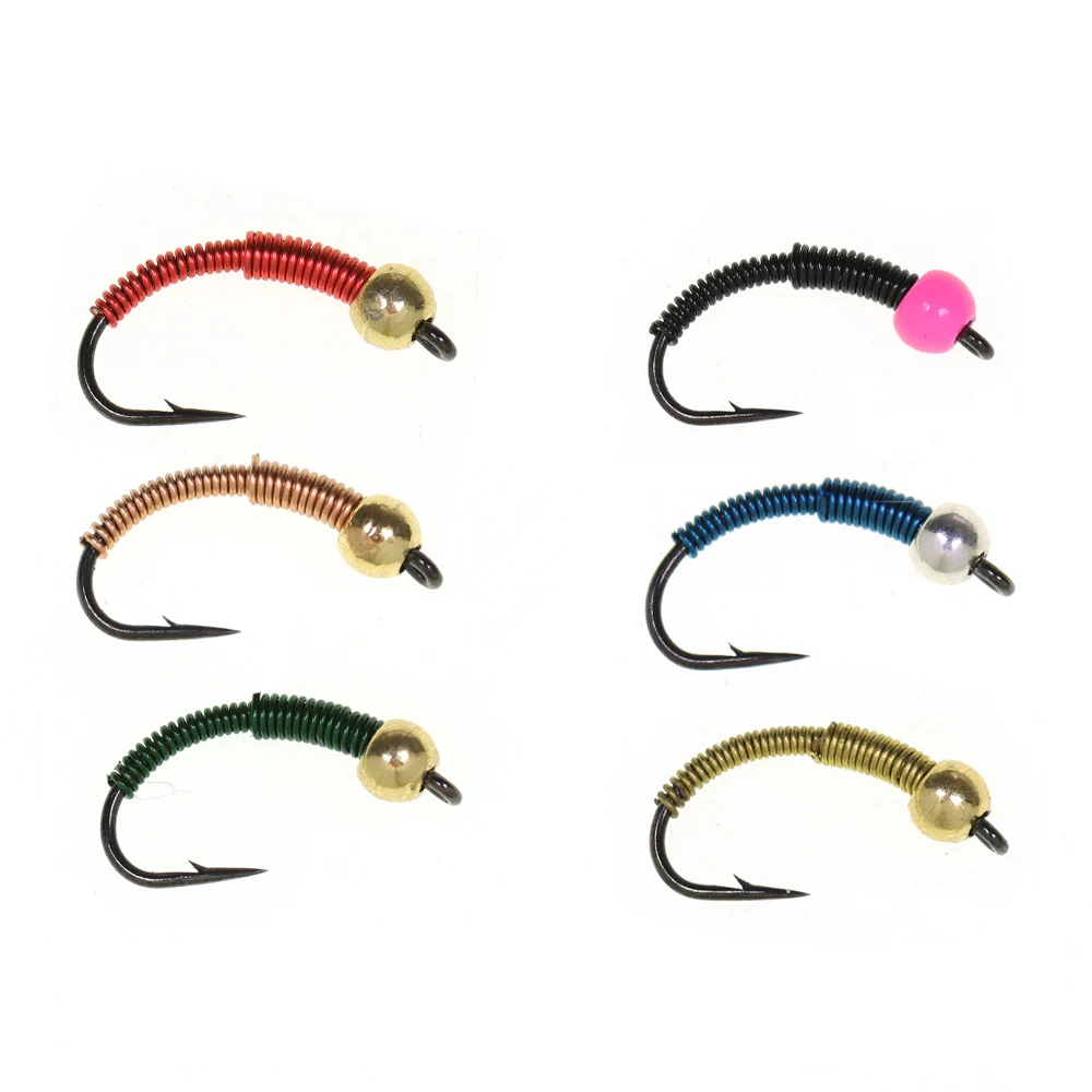 6PCS #10 Brass Bead Head Barbed Copper Wire Buzzer Fly Fast Sink Wet Nymph Trout Fishing Lures Fly Fishing Flies
6PCS #10 Brass Bead Head Barbed Copper Wire Buzzer Fly Fast Sink Wet Nymph Trout Fishing Lures Fly Fishing Flies