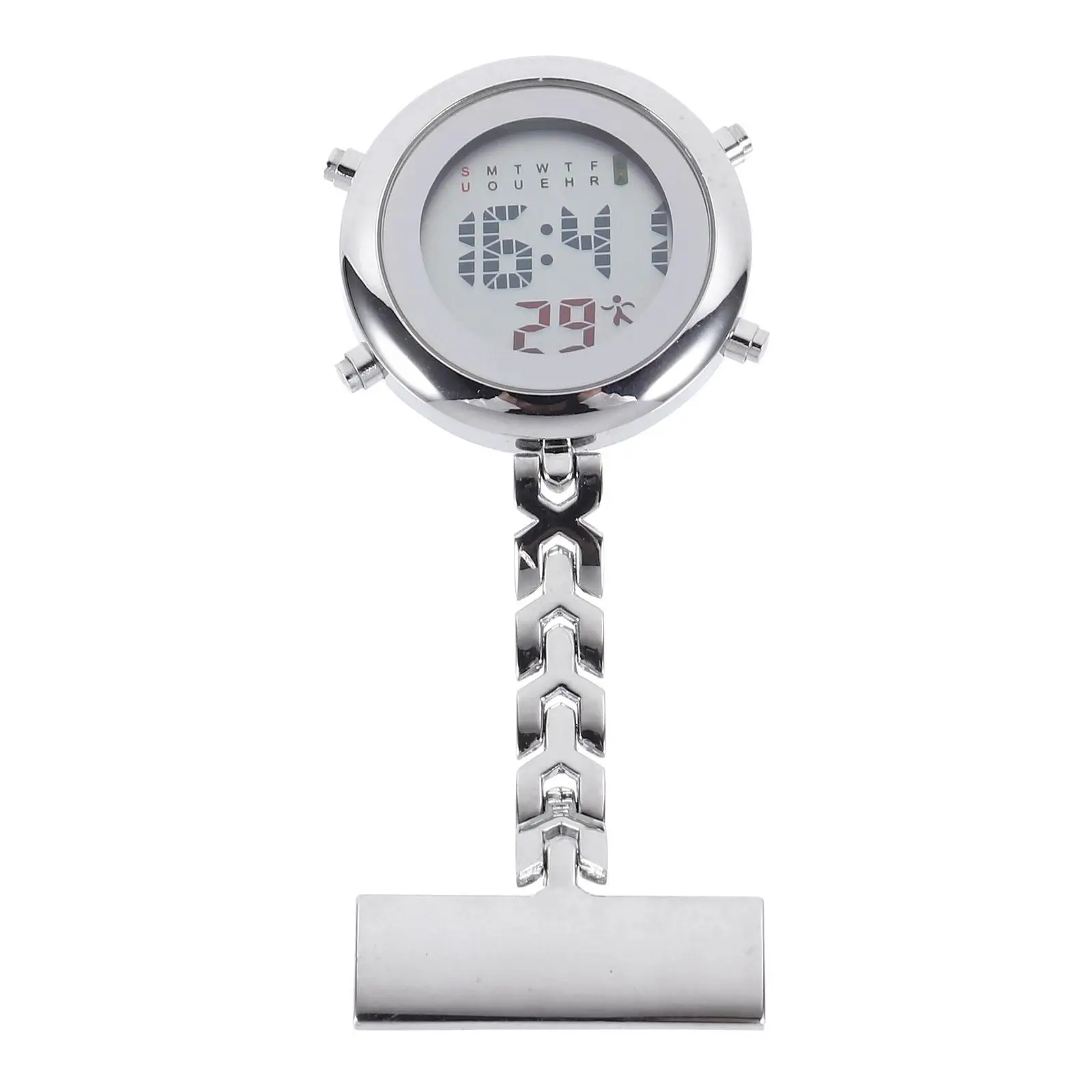 Digital Fob Watch Electronic Chest Ladies Gifts Nurses Pendant Watches Silver Alloy Case Strong Safety Practical Nurse Work
Digital Fob Watch Electronic Chest Ladies Gifts Nurses Pendant Watches Silver Alloy Case Strong Safety Practical Nurse Work