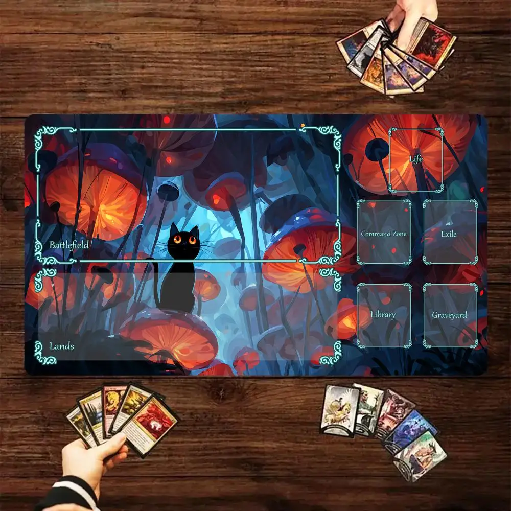 Игровой коврик Black Cat and Mushroom Forest Magic Card Battle Mat MTG с противоскользящим основанием, коврик для настольных игр, игровой коврик для TCG
Игровой коврик Black Cat and Mushroom Forest Magic Card Battle Mat MTG с противоскользящим основанием, коврик для настольных игр, игровой коврик для TCG