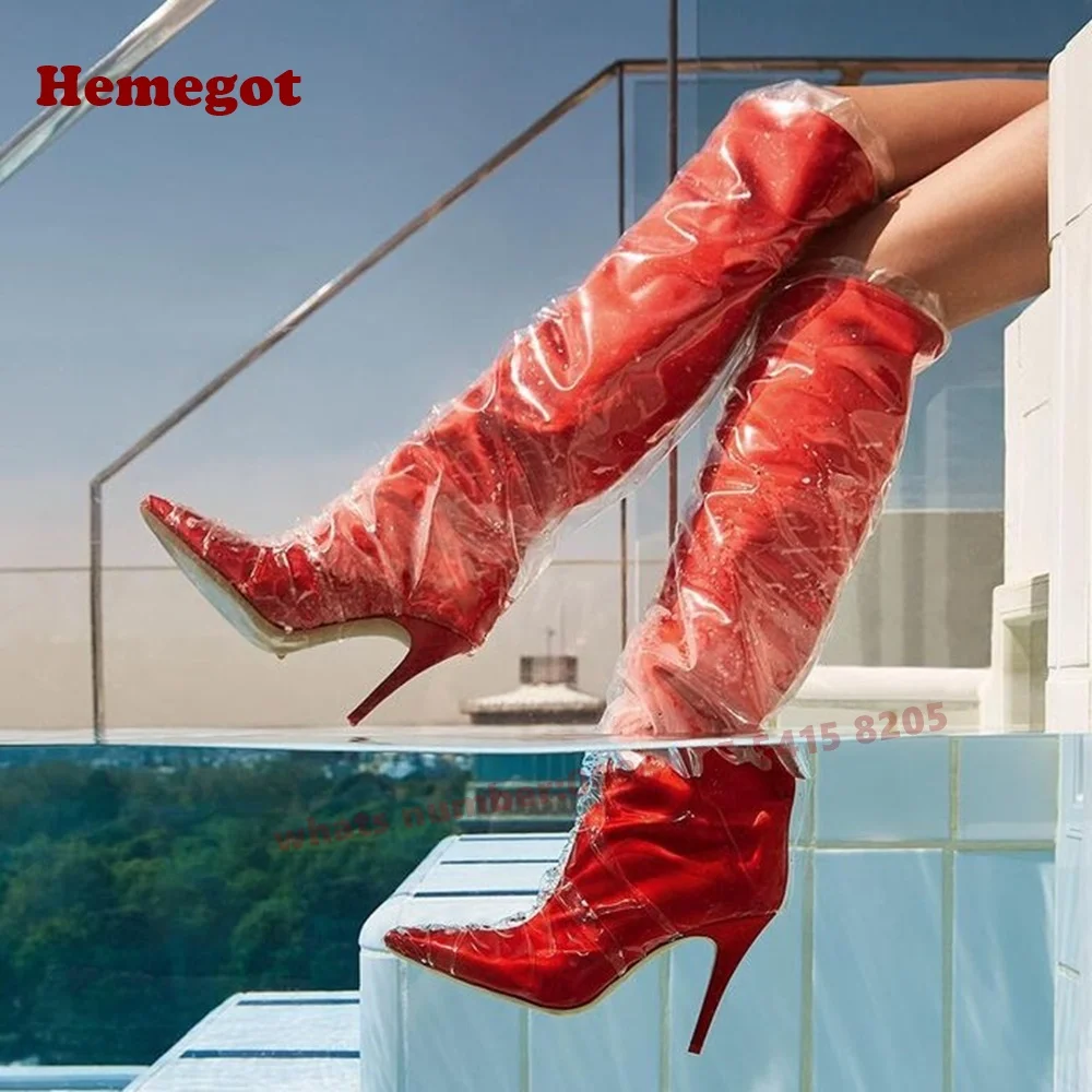 Splicing Pvc Stiletto Heels Long Boots Pointy Toe Red Knee High Boots 2025 Winter New Arrival Runway Party Shoes Slip On Sexy
Splicing Pvc Stiletto Heels Long Boots Pointy Toe Red Knee High Boots 2025 Winter New Arrival Runway Party Shoes Slip On Sexy