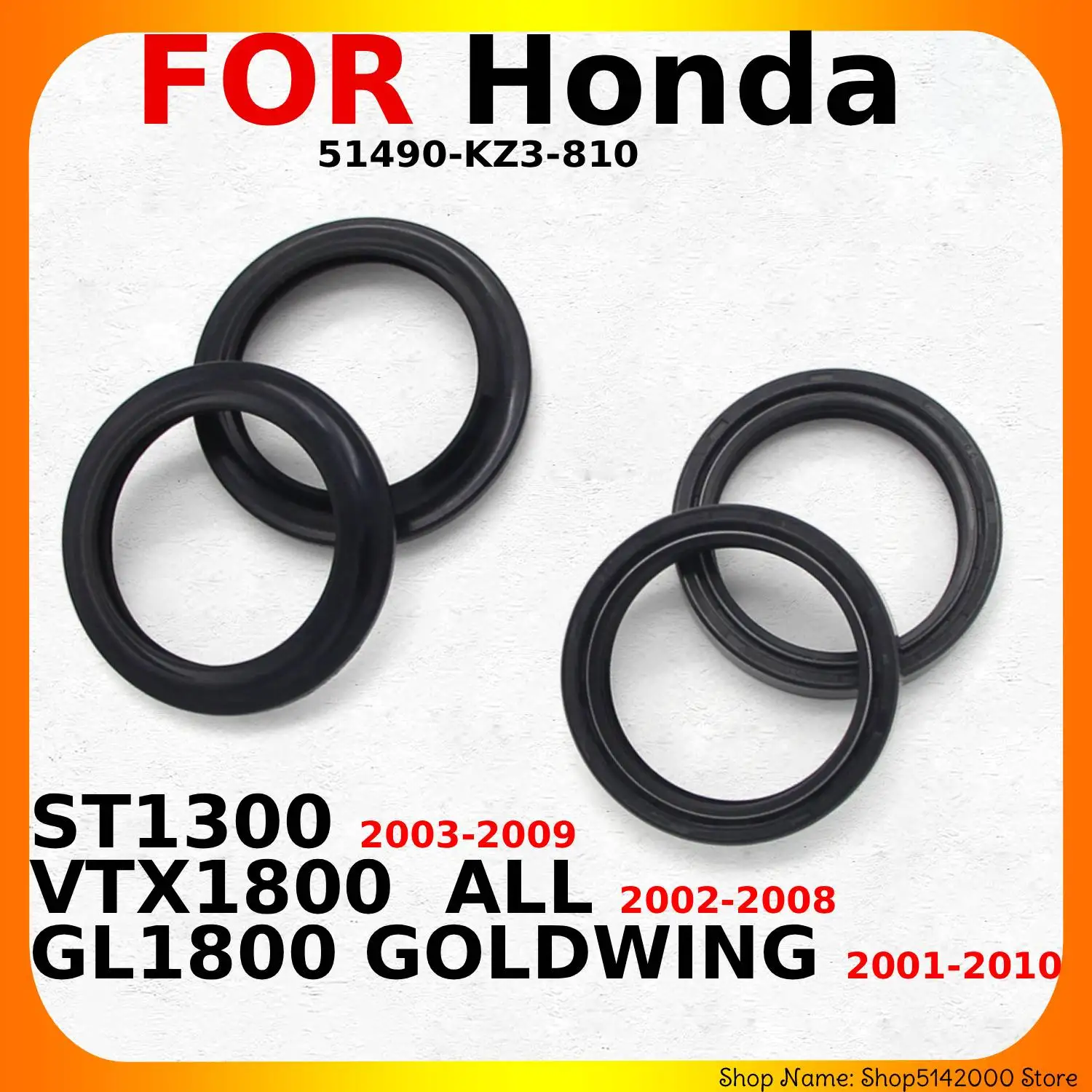 Motorcycle Damper Oil Seal Dust Seals For Honda ST1300 / GL1800 GOLDWING / VTX1800 ALL 51490-KZ3-810
Motorcycle Damper Oil Seal Dust Seals For Honda ST1300 / GL1800 GOLDWING / VTX1800 ALL 51490-KZ3-810